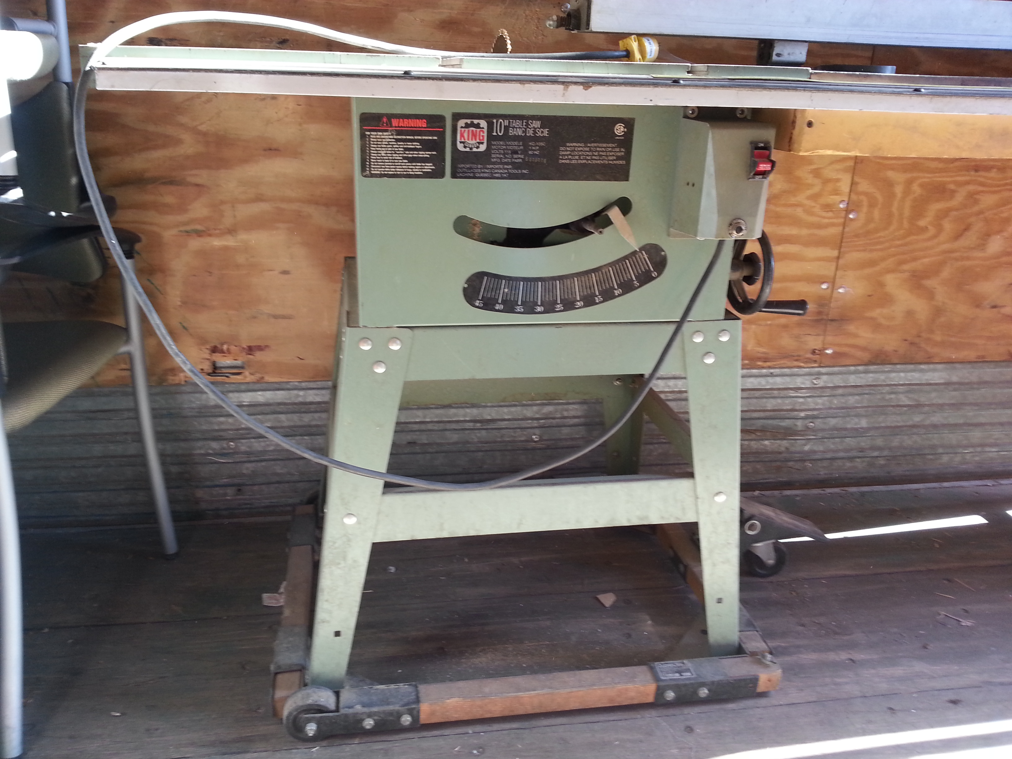 King 10 inch 1 HP Direct Drive Table Saw w Custom Fence Allsold.ca